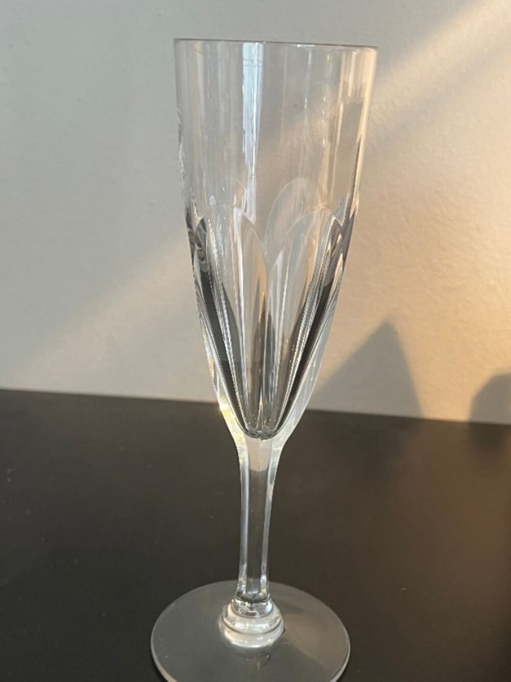 Stunning Saint Louis Bristol Pattern Hand Blown French Crystal Champagne Flute
